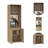 5-Bottle 2-Shelf Bar Cabinet