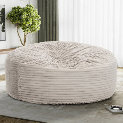 Fauteuil à billes rond en velours côtelé moelleux Modern