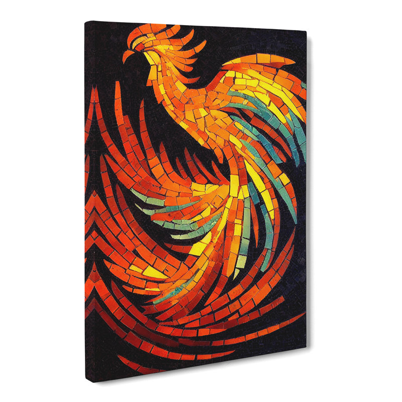 Adalrik Phoenix Mosaic - Wrapped Canvas, 76cm H x 50cm W x 3cm D