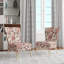Chaise d'appoint rembourrée Cottage rose et blanc Poppies Blossoming Grace I
