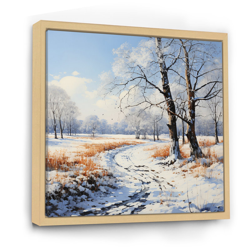 "Forest Winters Embrace Landscape II", reproduction d'art sur toile, 36" H x 36" W, Cadre naturel flottant