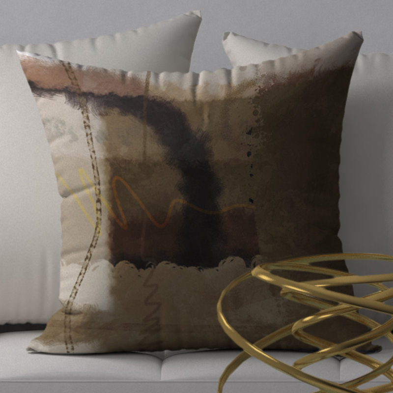Abstract Reversible Throw Pillow, 24" x 24"