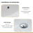 Modern Rectangular Sink, Undermount Bathroom Ceramic Sink With Overflow