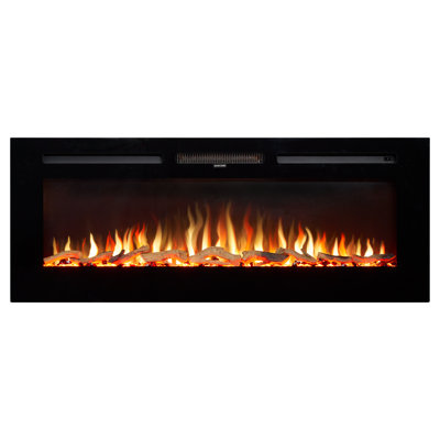 Orlando Adam Black Electric Fireplace Insert