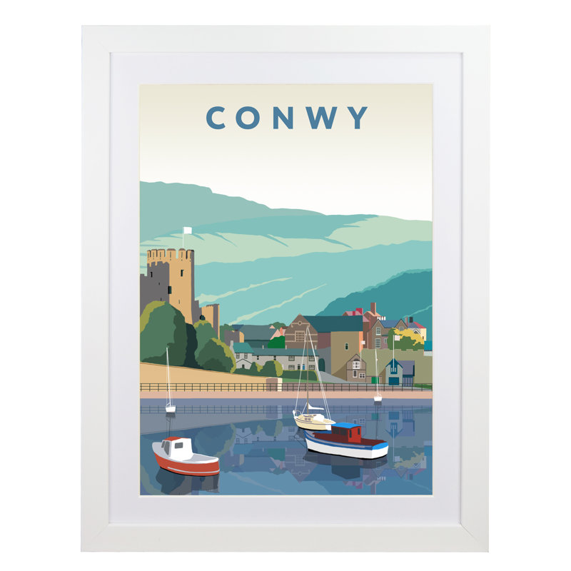 Conwy 2 by Richard O'Neil - Print, White Wood Frame, 43.5 cm H x 33.5 cm W x 2.2 cm D