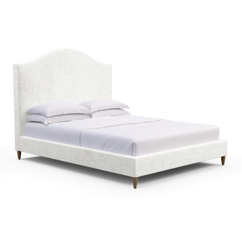 Montague Upholstered Standard Storage Bed, Full, Crushed Velvet Alabaster, Natural