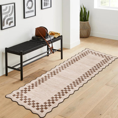 Tapis de couloir coulissant antidérapant 2 x 6 antidérapant lavable pour l'entrée dans la cuisine Tapis de couloir moderne pour tapis de salle de bain
