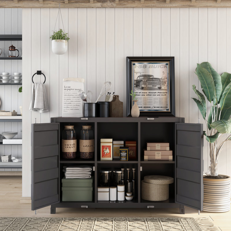 Shant 46.25'' Console Table, Gun Metal