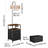Floor Lamp with Table, 2-Tier End Table with 2 Drawers and 3 Color Temperature LED Bulb, Modern Side Nightstand Bedside Desk with USB & Type C & AC Charging Port for Living Room, Bedroom, Dorm