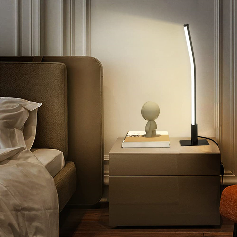 Azfar Bedside Lamp,Touch Control LED Table Lamp,Dimmable Desk Light 3 Light Colors 9 Brightness, Creative Stylish Minimalist Design Bedside Reading Lamp For Bedroom, Bedside, Home