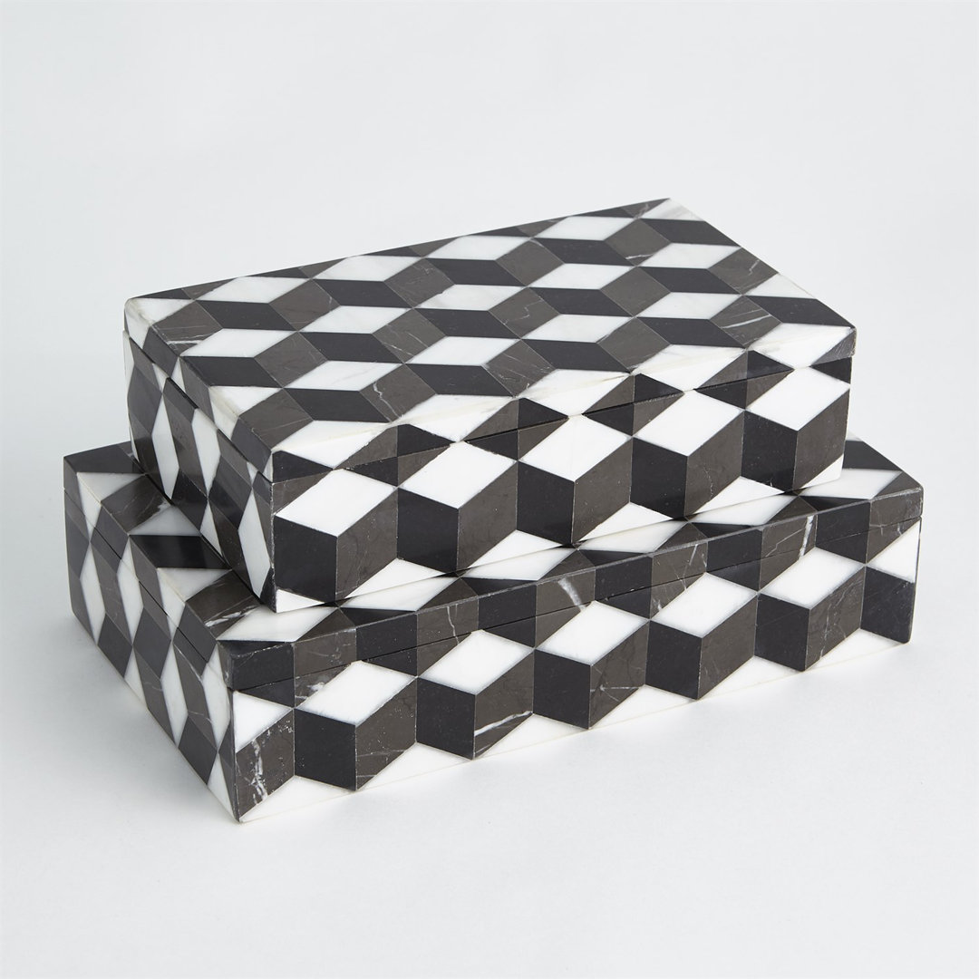Escher Marble Box-Sm Global Views