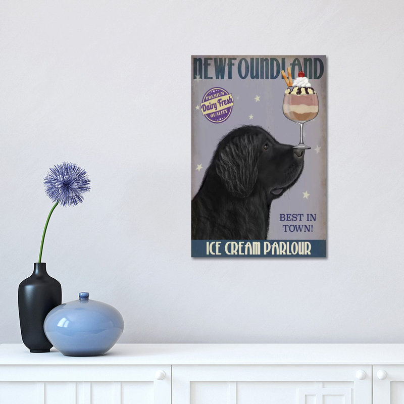 Newfoundland Ice Cream by Fab Funky - Wrapped Canvas Print, 30.48cm H x 20.32cm W x 1.91cm D