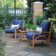 Brunswick Teak 2 - Person Patio Conversation Sets with Cushions