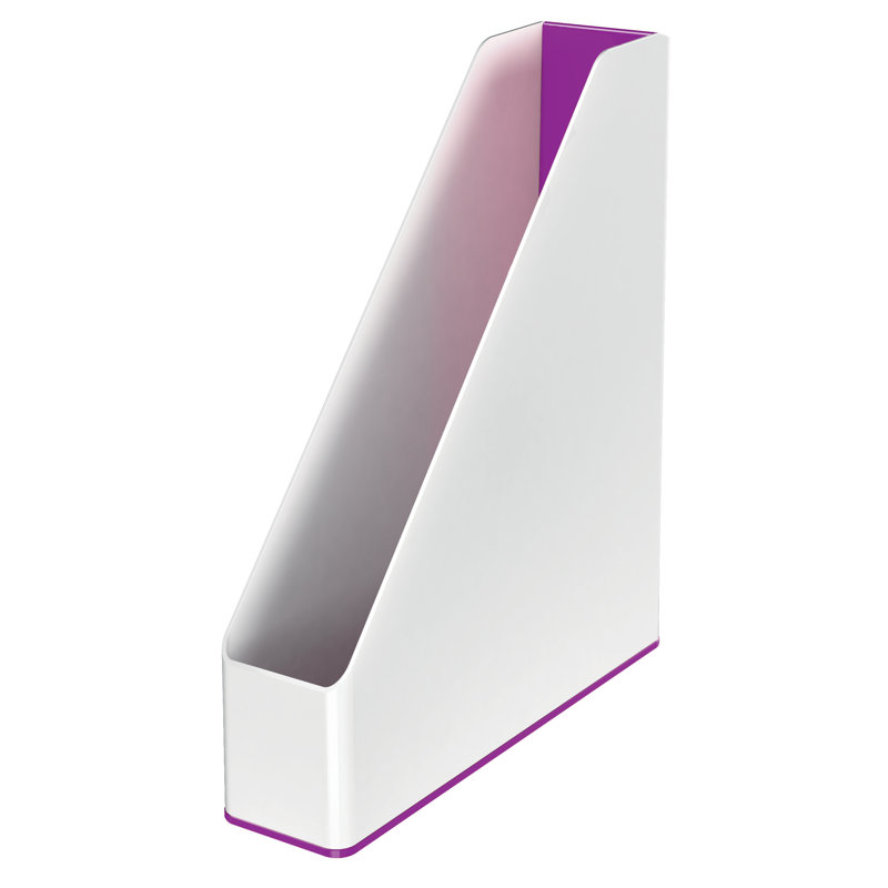 Free Standing Magazine Rack, White/Purple