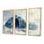 Toile avec cadre flottant or