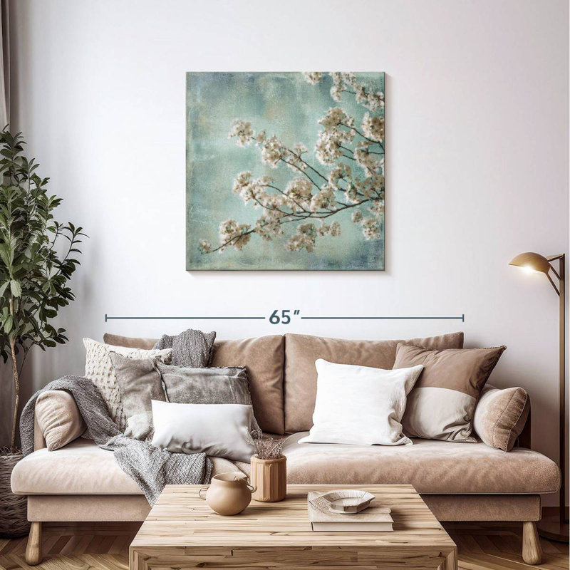 Fleurs Harnek Aqua I, H 36 po x l 36 po