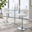 Ensemble de table de bar moderne 3 pièces avec 2 tabourets pivotants