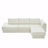 Boneless 113" L-Shaped Chenille Sectional Sofa with Double-Layer Cushions-124632835