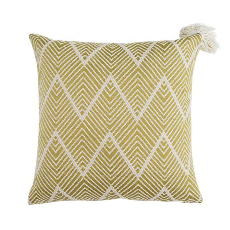 Chevron Cotton Blend Reversible Throw Pillow