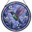 Vitrail de fenêtre en bois coloré 7,8 "Hummingbird-1444946070