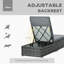 Adoni PE Rattan Sun Lounger w/ Five-Position Back Mixed Grey