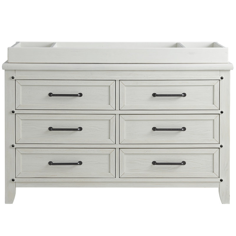 Ellison Rustic White Wood Baby Changing Topper