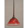 Stem Hung Mini Pendant With 10" Raspberry Crystal Glass