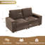 Causeuse à accoudoirs carrés de style moderne 70,8 po-685721605-687430113
