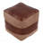 Leather/Canvas Ottoman - Espresso/Tan-324462584