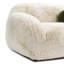 Causeuse en fausse fourrure avec coussin boule Leann-120234900