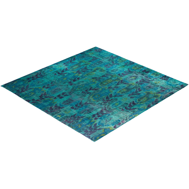Overdyed One-of-a-Kind 11' 9" X 12' 1" Hand Knotted Area Rug