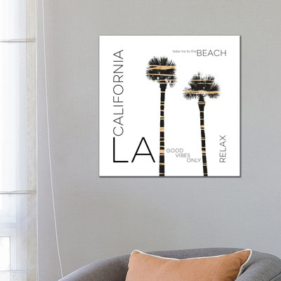 Urban Art LA Palm Trees by Melanie Viola - Print on Canvas