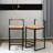 Prakhar Woven Water Hyacinth Counter Bar Stool with Low Back Set