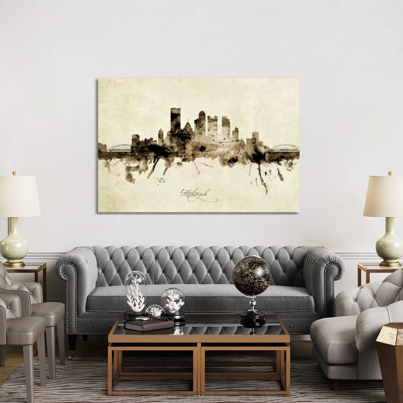 Pittsburgh Pennsylvania Skyline by Michael Tompsett - Wrapped Canvas Print, 152.5 cm H x 101.5 cm W