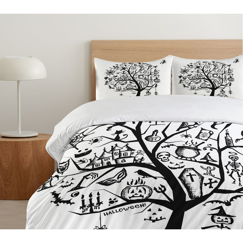 Halloween Modern & Contemporary Duvet Cover, King