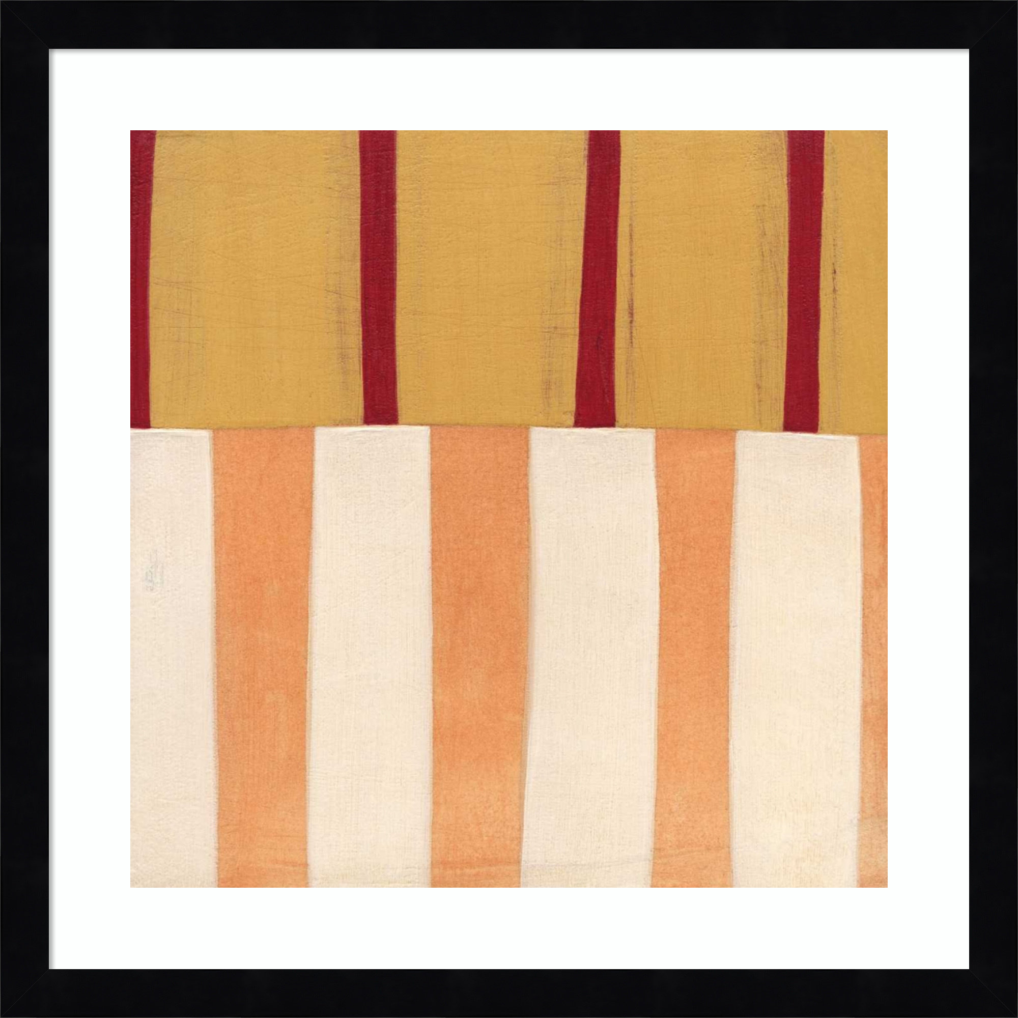 Broken Stripes 3 by Laura Nugent, 17" H x 17" W x 1" D, Black
