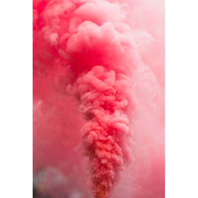 Pink Red Smoke - Wrapped Canvas Print