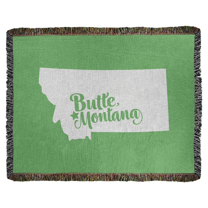 Jeté en coton butte montana, 50 po x 60 po, Vert