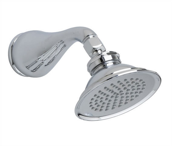 Rain Shower Head with Shower Arm, Satin/Brass