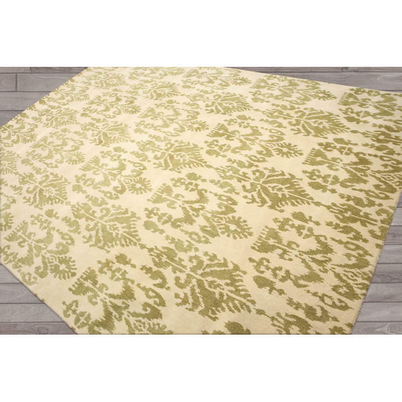 Tapis intérieur / extérieur rectangulaire en laine de conception unique 8 pi x 11 pi Rylay