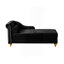 Chaise longue moderne avec revêtement en velours (noir)