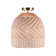 1-Light Matte Brass Flush Mount Ceiling Light with Cream Rattan Shade