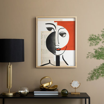 «Face of A Century IV», reproduction encadrée - bois massif
