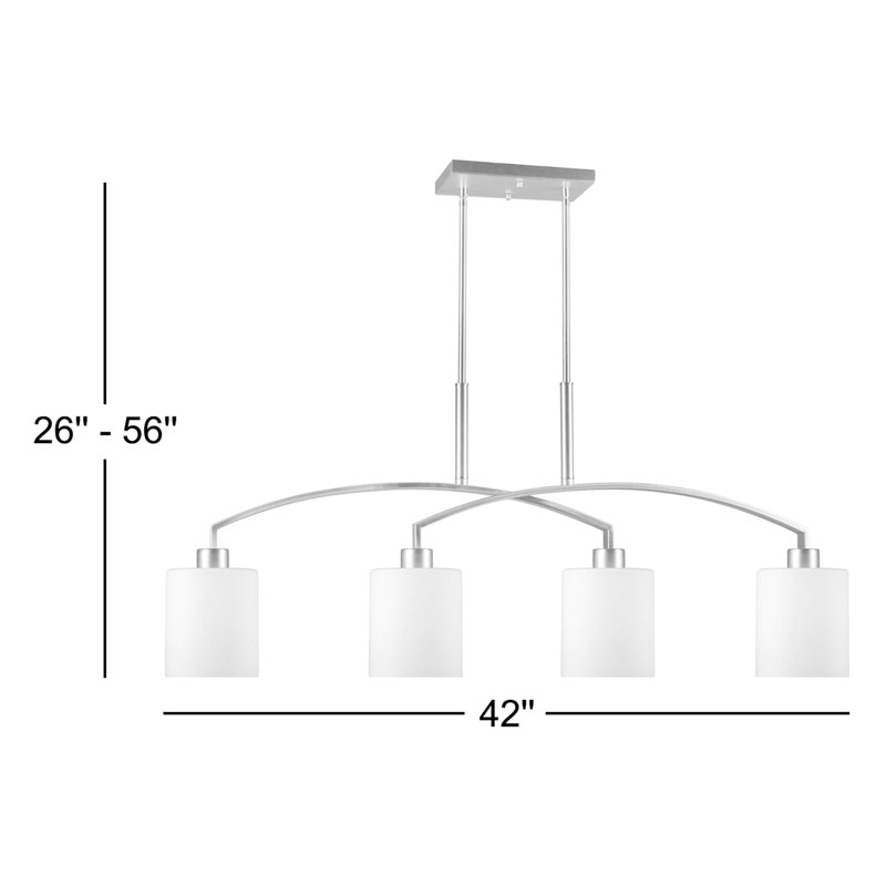 Bismarck 4 - Light Kitchen Island Pendant, Antique Bronze