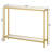 Vonte 39.4" Glass Console Table Gold Metal Frame-91059463