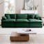 Canapé modulaire surdimensionné avec 3 repose-pieds pouvant servir de canapé-lit, canapé 3 places avec 3 repose-pieds, tissu en velours côtelé vert-1256275357