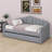 Twin Size Upholstered Daybed With Trundle,Velvet Sofabed With USB & Type-C Charging Ports, Side Storage Bag, No Box-Spring Needed-1994221582