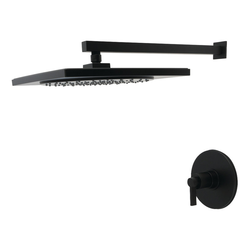 Kingston Brass NuvoFusion Single-Handle Pressure Balanced Shower Faucet, Matte Black