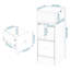 Bedside Table, Nightstand With 2 Open Compartments And 1 Drawer, Night Table, Space Saving Cabinet For Bedroom, Living Room, Chipboard, 25X30X66Cm-1454749019