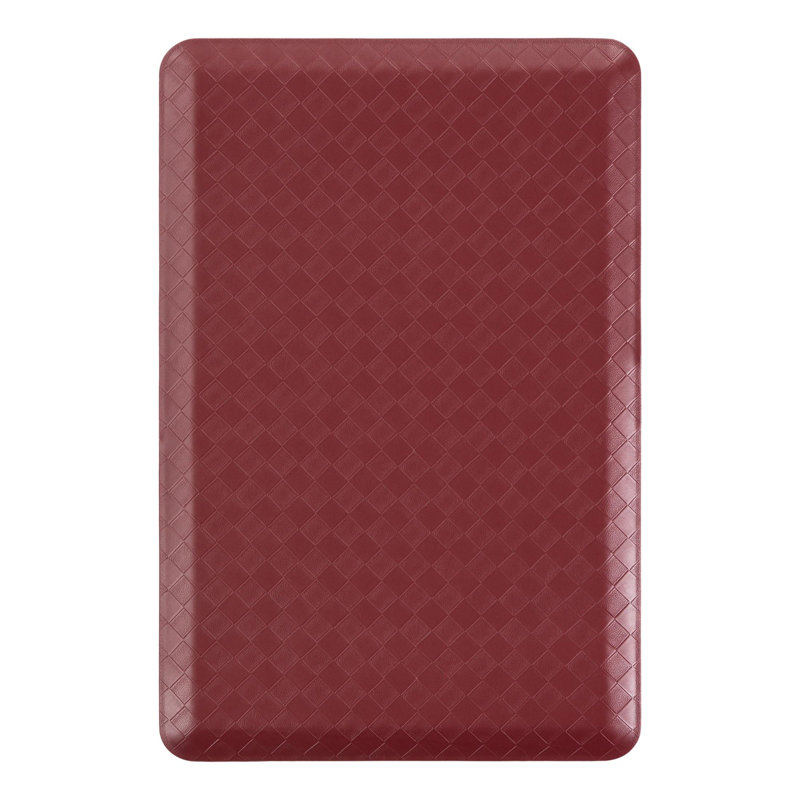 Tapis de cuisine antidérapant Bodella, Rectangle 2 pi x 3 pi, Rouge bourgogne
